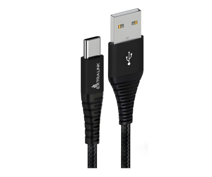 Kabel ExtraLink Smart Life Braided  5V 3A 15W USB - USB-C 2m Czarny